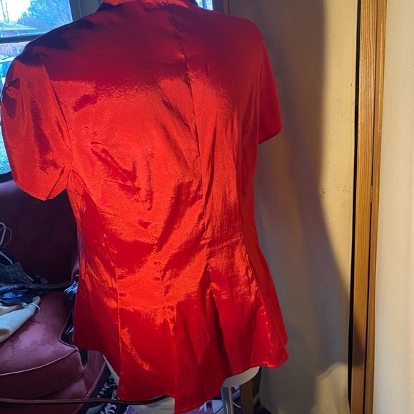 EUC 🌟🔥✨Cato Woman shiny festive blouse, 14/16W - Picture 5 of 12